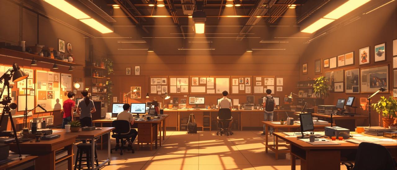 日本短剧平台 - 创意团队工作场景